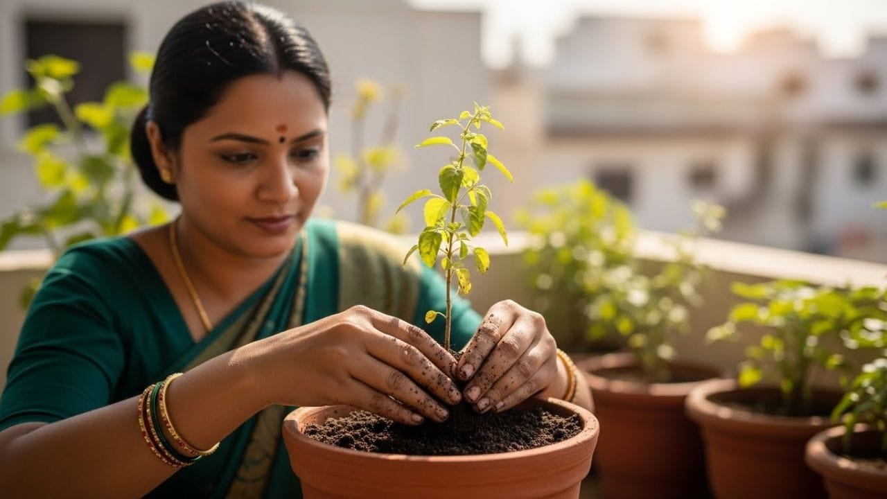 ગુરુવાર અને શુક્રવારને તુલસીના વાવેતર માટે શ્રેષ્ઠ દિવસો માનવામાં આવે છે. વધુમાં કાર્તિક મહિના અને શુક્લ પક્ષ (અંજવાળિયાના પખવાડિયા) દરમિયાન તુલસીનું વાવેતર ખાસ કરીને પુણ્યશાળી છે. તુલસીના વાવેતર માટે સવારનો સમય શ્રેષ્ઠ માનવામાં આવે છે.
