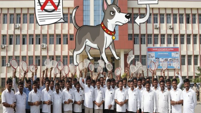 તલાટી મંત્રીઓની, રખડતા શ્વાન પકડવાની કામગીરીનો અમલ નહીં કરવાની ચીમકી