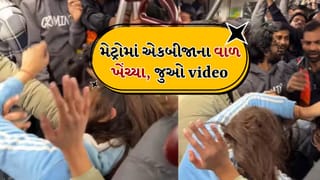 મેટ્રોમાં પાપાની પરીની લડાઈ, ભીડમાં વાળ પકડ્યા-થપ્પડની તડાતડી બોલાવી, જુઓ Video