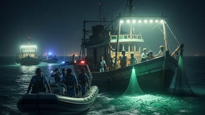 પોરબંદરના દરિયામાં LED લાઈટ મારફતે ફિશિંગ કરનારાઓ સામે મરીન પોલીસની કાર્યવાહી -જુઓ Video