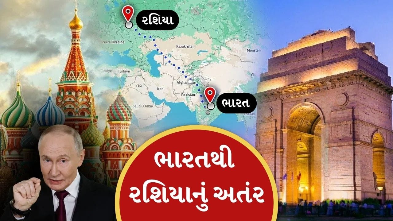 ભારતથી રશિયા મુસાફરી કરતી વખતે કેટલા દેશોમાંથી પસાર થવું પડશે અને અંતર કેટલું છે? જાણો અહીં