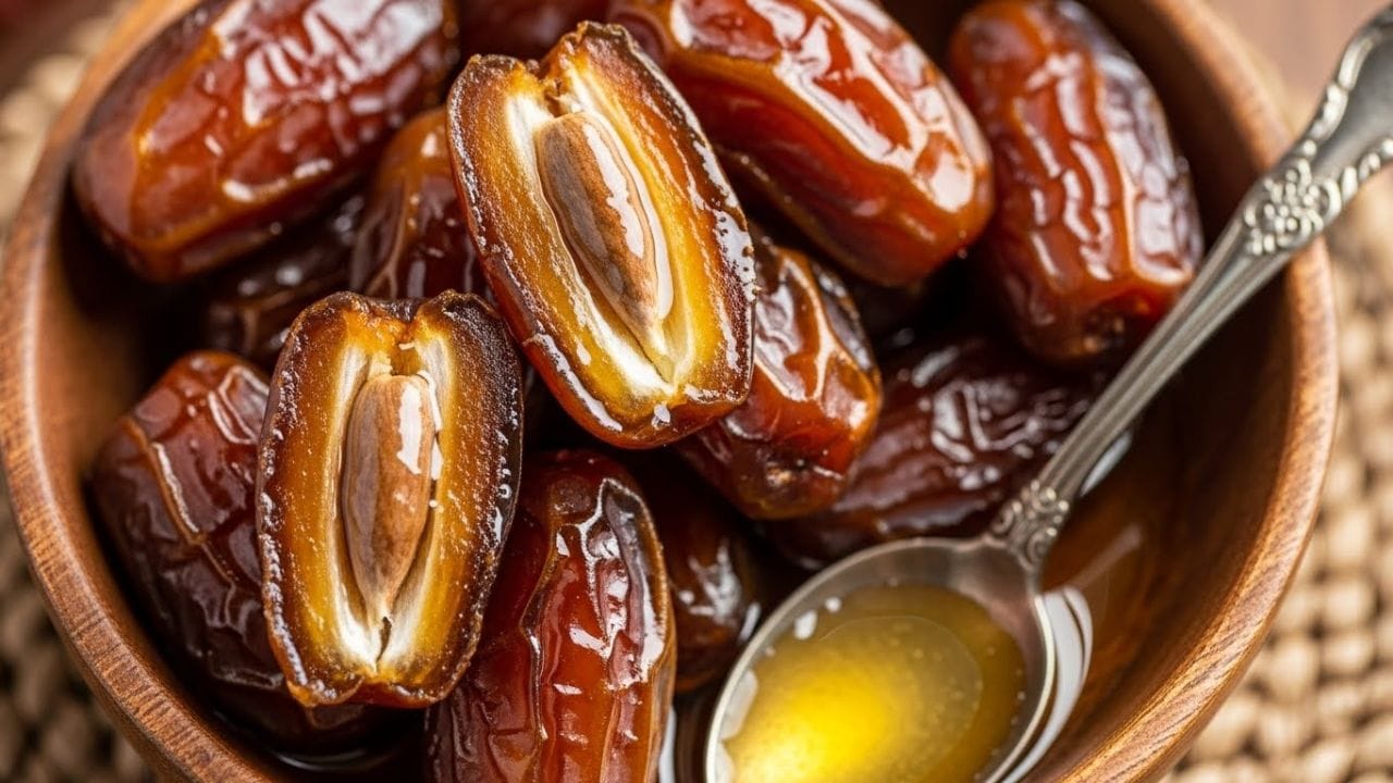 ખજૂરમાં પોટેશિયમ હોય છે, જે બ્લડ પ્રેશરને નિયંત્રિત કરવામાં મદદ કરે છે. વધુમાં, મધ્યમ માત્રામાં ઘી ખાવાથી શરીરને સારી ચરબી મળે છે, જે હૃદયના સ્વાસ્થ્યમાં ફાળો આપે છે.