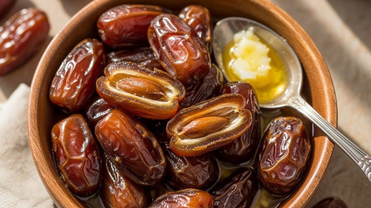 ઘી ઉમેરવાથી ખજૂરમાં આયર્નનું પ્રમાણ વધે છે, જે શરીરમાં વધુ સારી રીતે શોષણને પ્રોત્સાહન આપે છે અને આયર્નની ઉણપને અટકાવે છે.