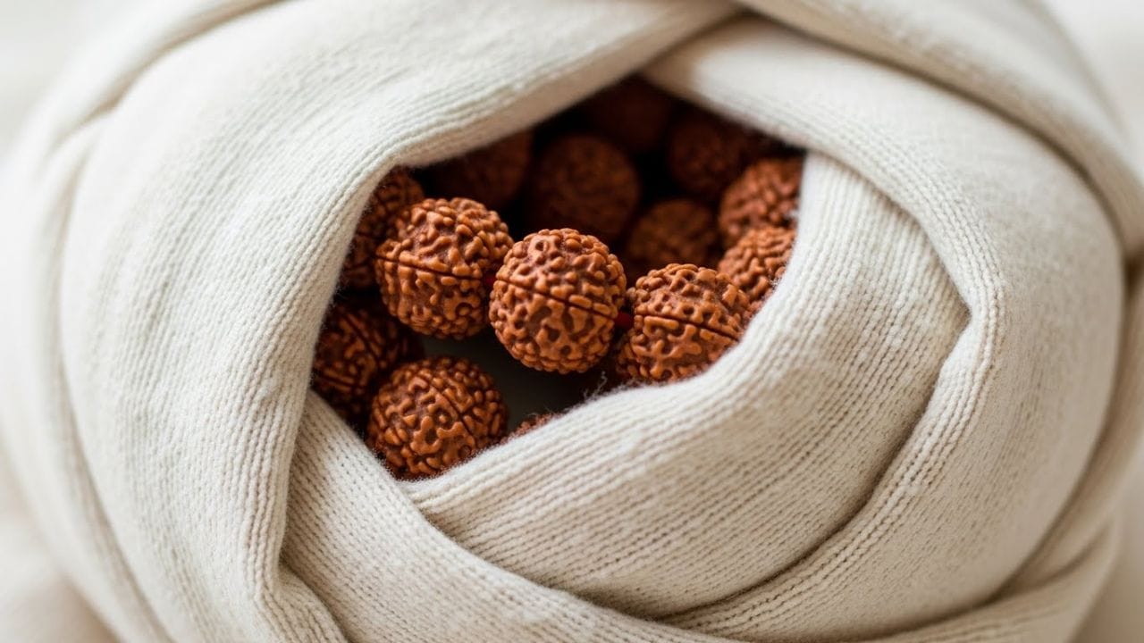 રૂદ્રાક્ષ માળા ધોયા પછી તેની યોગ્ય રીતે કાળજી લેવી ખૂબ જ મહત્વપૂર્ણ છે. તેને તડકામાં સૂકવવાનું ટાળો. તેને છાંયડાવાળી જગ્યાએ સૂકવવા જોઈએ. તેને સૂર્યપ્રકાશમાં રાખવાથી તે સખત થઈ શકે છે. તમે તેને સુતરાઉ કાપડમાં લપેટીને પણ સૂકવી શકો છો.