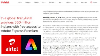 એરટેલએ તેના યુજર્સને આપી મોટી ભેંટ! Adobe Express પ્રીમિયમ 1 વર્ષ માટે મફત