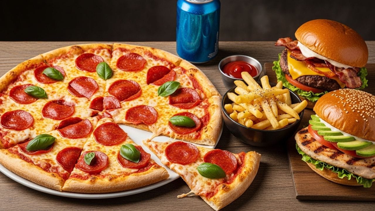 પિઝા અને બર્ગર - લોકોને દારુ સાથે પીઝા અને બર્ગર ખાવાનું ખૂબ ગમે છે. પીઝા ખાવાથી પેટ ભરાય છે અને નાસ્તા તરીકે પણ કામ આવે છે. જોકે, આલ્કોહોલ સાથે લોટ આધારિત ખોરાક ખાવાથી પેટ માટે ખતરનાક બની શકે છે. આ એસિડ રિફ્લક્સનું કારણ બની શકે છે. પીઝામાં ઘણીવાર ટામેટાં હોય છે, જે દારુ સાથે ભેળવવામાં આવે ત્યારે ગેસ અને હાર્ટબર્નનું કારણ બની શકે છે.