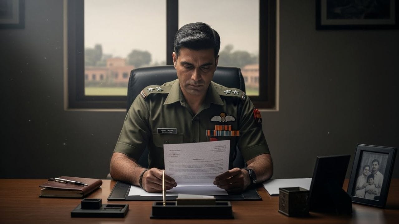 ભારતીય સૈન્ય કર્મચારીઓ જનરલ સર્વિસ રૂલ્સ દ્વારા નહીં પરંતુ આર્મી એક્ટ 1950 દ્વારા સંચાલિત થાય છે. ભરતી અથવા કમિશન થયા પછી, સૈનિકની સેવા કાયદેસર રીતે બંધનકર્તા બની જાય છે. રાજીનામું એ અધિકાર નથી પરંતુ વિનંતી છે. આ વિનંતી ફક્ત ત્યારે જ માન્ય છે જ્યારે સક્ષમ લશ્કરી અધિકારી દ્વારા ઔપચારિક રીતે સ્વીકારવામાં આવે. (Image Credit: Ai)