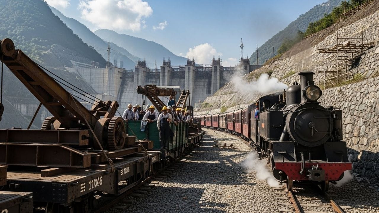 આ મફત ટ્રેન સેવા 1948 માં શરૂ થઈ હતી. તે સમયે, નવા સ્વતંત્ર ભારતમાં મોટા પાયે માળખાગત બાંધકામ ચાલી રહ્યું હતું. આ રેલવે ખાસ કરીને ભાખરા નાંગલ ડેમના નિર્માણને ટેકો આપવા માટે બનાવવામાં આવી હતી. તેનો ઉપયોગ કામદારો, ઇજનેરો અને ભારે મશીનરીને ડેમ સાઇટ પર લઈ જવા માટે કરવામાં આવતો હતો. બાંધકામ પૂર્ણ થયું ત્યાં સુધીમાં, આ સેવા પહેલાથી જ જીવનરેખા બની ગઈ હતી.