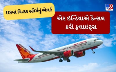 Breaking News : અમેરિકામાં ભયાનક 'વિન્ટર સ્ટોર્મ'નું એલર્ટ, એર ઈન્ડિયાએ ન્યૂયોર્ક અને નેવાર્કની ફલાઇટ રદ કરી, ટ્રમ્પે આપ્યા આ આદેશ