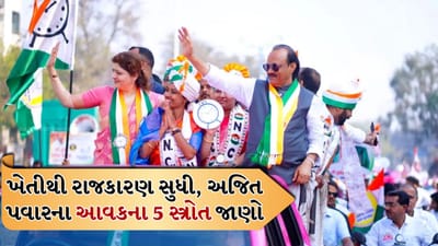 અજિત પવાર ફક્ત ધારાસભ્ય તરીકે મળતા પગાર પર આધાર રાખતા નથી, પરંતુ તેમની પાસે આવકના કુલ પાંચ સ્ત્રોત છે. આ દ્વારા તેમણે કરોડોની સંપત્તિ કમાઈ છે. ચાલો આ ફોટો ગેલરીમાં તેમના આવકના સ્ત્રોતો પર એક નજર કરીએ...

