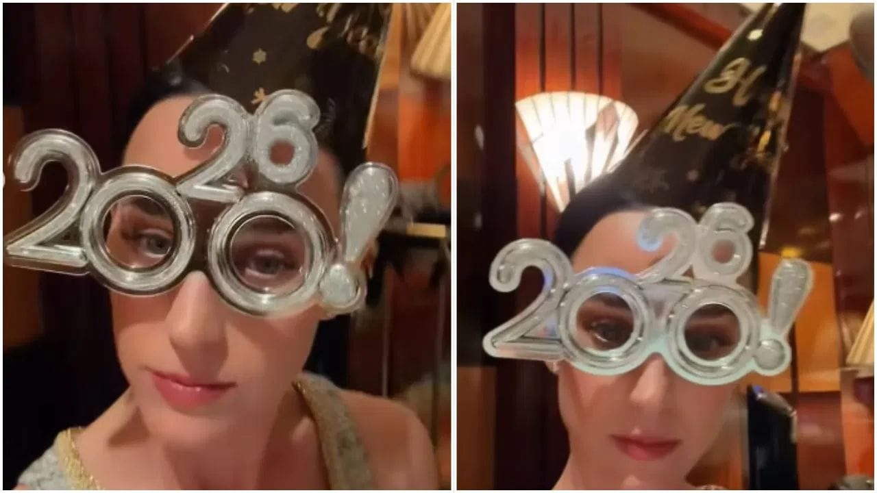 એક તસવીરમાં કેટી પેરી મોટા અને ફેન્સી ચશ્મા પહેરેલી જોવા મળે છે, જેમાં “2026” લખેલું છે. તે સાથે તેણે “હેપ્પી ન્યૂ યર” લખેલી ટોપી પણ પહેરી છે. કેટી પેરી અને જસ્ટિન ટ્રુડો તાજેતરમાં તેમના સંબંધોને કારણે ચર્ચામાં રહ્યા છે. બંનેને સાથે ડિનર ડેટ પર પણ અનેકવાર જોવામાં આવ્યા છે, અને હવે આ તસવીરો ફરી એકવાર ચર્ચાનો વિષય બની છે.