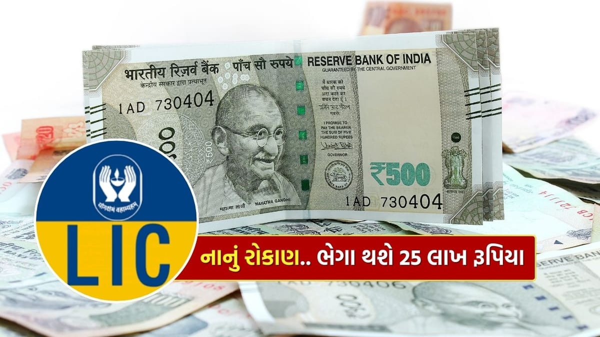 LIC Investment : દર મહિને 1,400 રૂપિયા બચાવો, આ રીતે ભેગા થશે 25 લાખ રૂપિયા, સાથે આજીવન મફત વીમા કવર