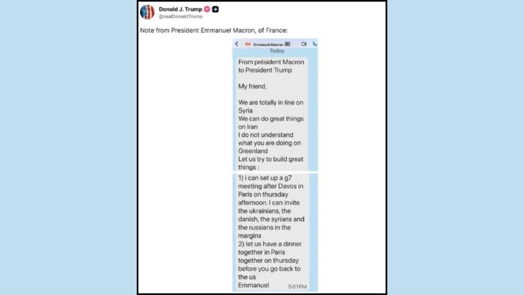 Trumps Chat With French President Goes Viral Big Revelation on Greenland and Iran Amid Tariff Threat
