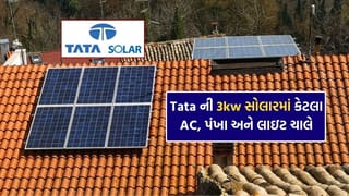 TATA ની 3kW Solar Panel થી ઘરમાં કેટલા AC, પંખા અને લાઇટ ચલાવી શકાય? જાણો કિંમત અને સબસિડી વિશે
