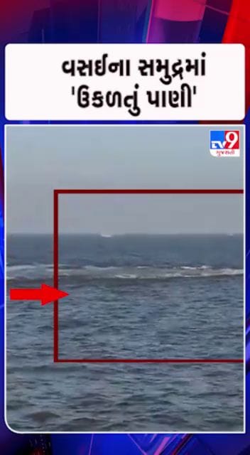 પાલઘરના વસઈ નજીક સમુદ્રમાં રહસ્યમય ઘટના