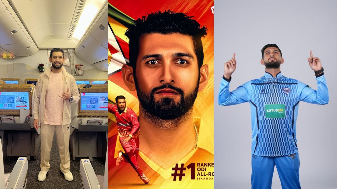 સિકંદર રઝાએ મે 2013માં ઝિમ્બાબ્વે માટે આંતરરાષ્ટ્રીય ક્રિકેટમાં પ્રવેશ કર્યો હતો અને તે તેના દેશનો T20I સદી ફટકારનાર પ્રથમ ખેલાડી છે. તે ઝિમ્બાબ્વે T20I ટીમનો વર્તમાન કેપ્ટન છે. 