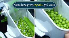 Viral Video: માર્કેટમાં વટાણા ફોલવાનું આવ્યું નવું મશીન