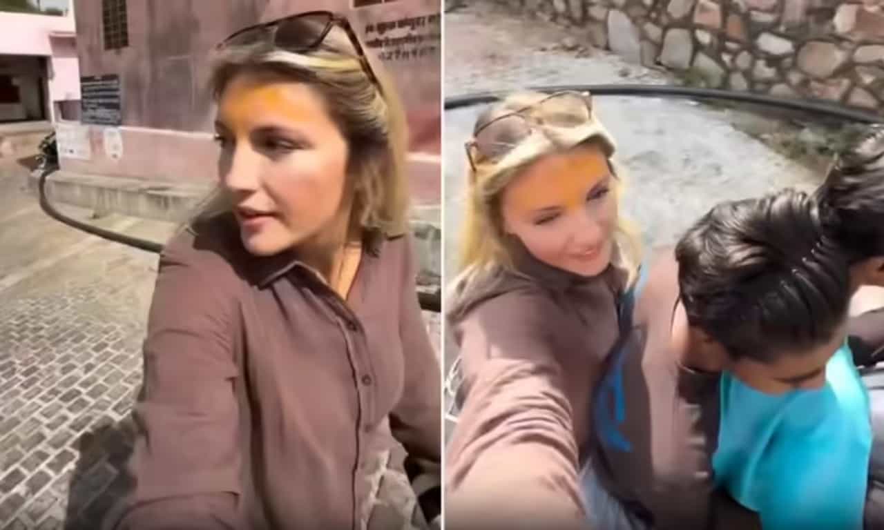 વિદેશી મહિલાએ બાઈક પર જઈ રહેલા યુવકો પાસે લિફ્ટ માગી અને બંને યુવકોએ જે કર્યુ તે તેના સંસ્કાર બતાવે છે- જુઓ Video