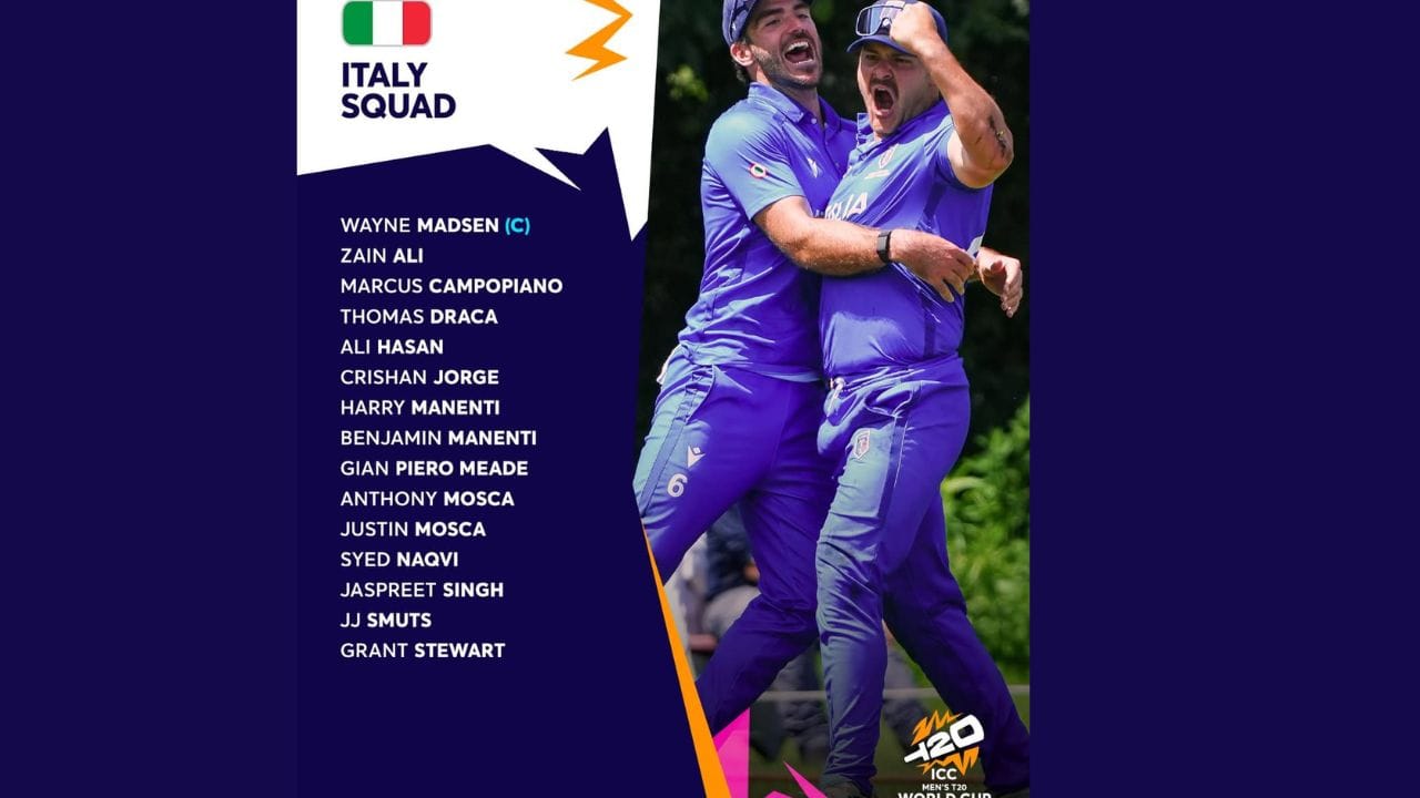 ટુર્નામેન્ટમાં ડેબ્યુ કરનાર ટીમોને બે વખતના વિજેતા ઇંગ્લેન્ડ અને વેસ્ટ ઇન્ડીઝ, તેમજ બાંગ્લાદેશ અને નેપાળ સાથે ગ્રુપ C માં સ્થાન આપવામાં આવ્યું છે. ICC મેન્સ T20 વર્લ્ડ કપ યુરોપ ક્વોલિફાયર 2025માં યાદગાર પ્રદર્શન બાદ ઇટાલીએ T20 વર્લ્ડ કપમાં પોતાનું સ્થાન સુરક્ષિત કર્યું. 