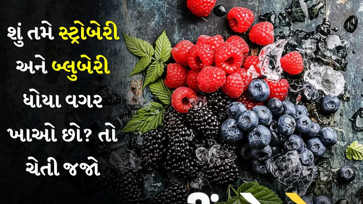 શું તમે સ્ટ્રોબેરી અને બ્લુબેરી ધોયા વગર ખાઓ છો? તો ચેતી જજો, જુઓ આ video