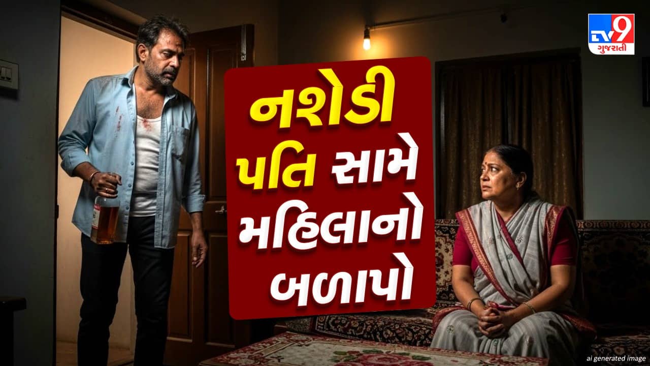પતિના અત્યાચાર સામે મહિલાનો અનોખો પ્રતિકાર, ઉનામાં જાહેર રસ્તા પર હંગામો