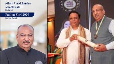 સુરતના નિલેશ માંડલેવાલાનું પદ્મશ્રીથી કરાયુ સન્માન, 1300થી વધુ અંગોનું દાન કરાવી અનેક જરૂરતમંદોને આપ્યુ છે નવજીવન સુરતના નિલેશ માંડલેવાલાનું પદ્મશ્રીથી કરાયુ સન્માન, 1300થી વધુ અંગોનું દાન કરાવી અનેક જરૂરતમંદોને આપ્યુ છે નવજીવન