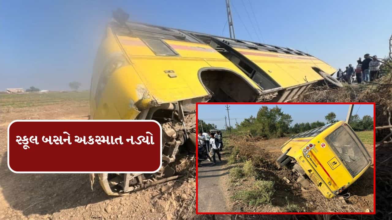 Breaking News : પ્રવાસમાંથી પરત ફરી રહેલી બસને અકસ્માત નડ્યો, વિદ્યાર્થીઓના જીવ તાળવે ચોંટ્યા