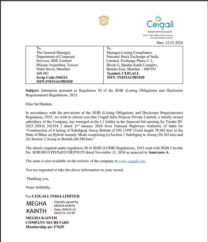 2008 પ્રમાણિત કંપની તરીકે, સીગલ ઇન્ડિયા લિમિટેડ હંમેશા ગુણવત્તા અને સમયસર પ્રોજેક્ટ પૂર્ણ કરવા માટે કટિબદ્ધ રહી છે. આ નવો પ્રોજેક્ટ અમારી ઇજનેરી કુશળતા અને મોટા પાયાના રસ્તા નિર્માણના કાર્યોને કાર્યક્ષમ રીતે સંભાળવાની અમારી ક્ષમતાનો પુરાવો છે. 