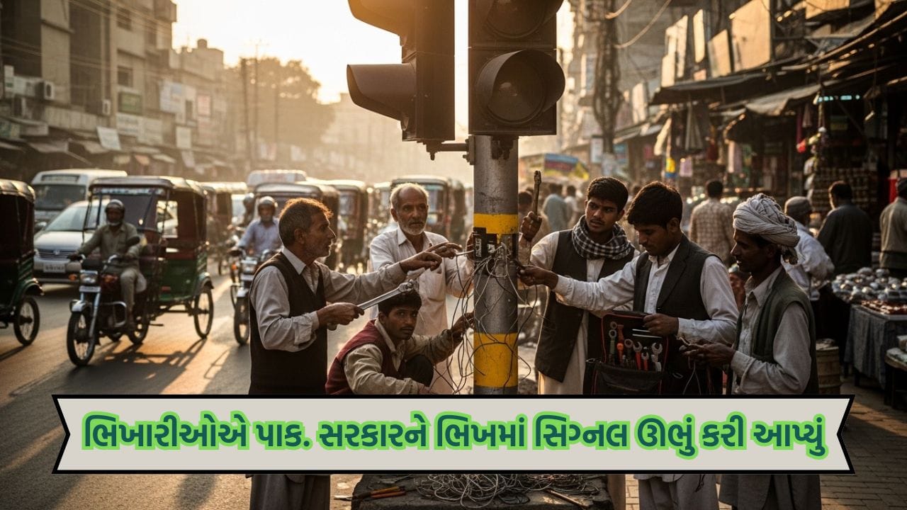 Viral Video: ભિખારીસ્તાનના લાહોરમાં ભિખારીઓએ જ પોતાના ખર્ચે ટ્રાફિક સિગ્નલ રિપેર કરાવ્યું કહ્યું રોજી રોટી કા સવાલ હે ભઈયા Viral Video: ભિખારીસ્તાનના લાહોરમાં ભિખારીઓએ જ પોતાના ખર્ચે ટ્રાફિક સિગ્નલ રિપેર કરાવ્યું કહ્યું રોજી રોટી કા સવાલ હે ભઈયા