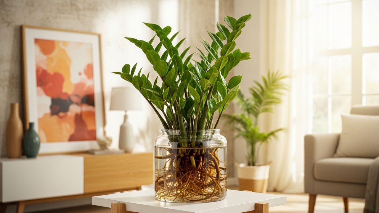 જીજી પ્લાન્ટ (ZZ Plant): જે લોકો ઓછી સંભાળ માંગી લે તેવા છોડ પસંદ કરે છે તેમના માટે જીજી પ્લાન્ટ શ્રેષ્ઠ છે. તેની ખાસિયત એ છે કે તેના માત્ર એક પાંદડામાંથી પણ નવો છોડ તૈયાર કરી શકાય છે. તેને પાણીમાં રાખવાથી મૂળ આવતા 1.5 થી 2 મહિના લાગે છે, પરંતુ તે ઘરના ખૂણાઓને પ્રીમિયમ લુક આપે છે.