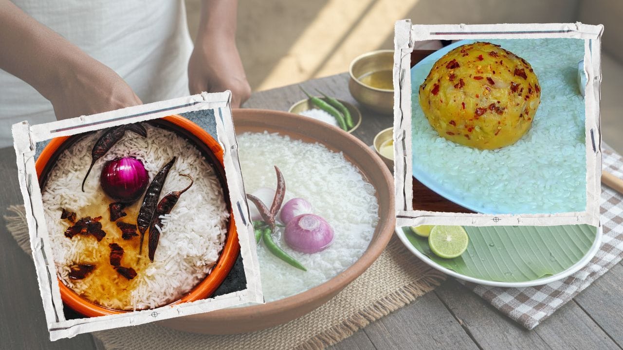 પાંતા ભાત(Panta Bhat):
બંગાળ અને ઓડિશામાં લોકપ્રિય, પાંતા ભાત બાકી રહેલા ભાતને રાતભર પાણીમાં ફર્મેન્ટ કરીને બનાવવામાં આવે છે. સવારે તેમાં દહીં, મીઠું, અને લીલા મરચાં ઉમેરવામાં આવે છે અને ક્યારેક કાચી ડુંગળી અથવા બટાકાના ભર્તા સાથે પીરસવામાં આવે છે.
(Image Source: Google)