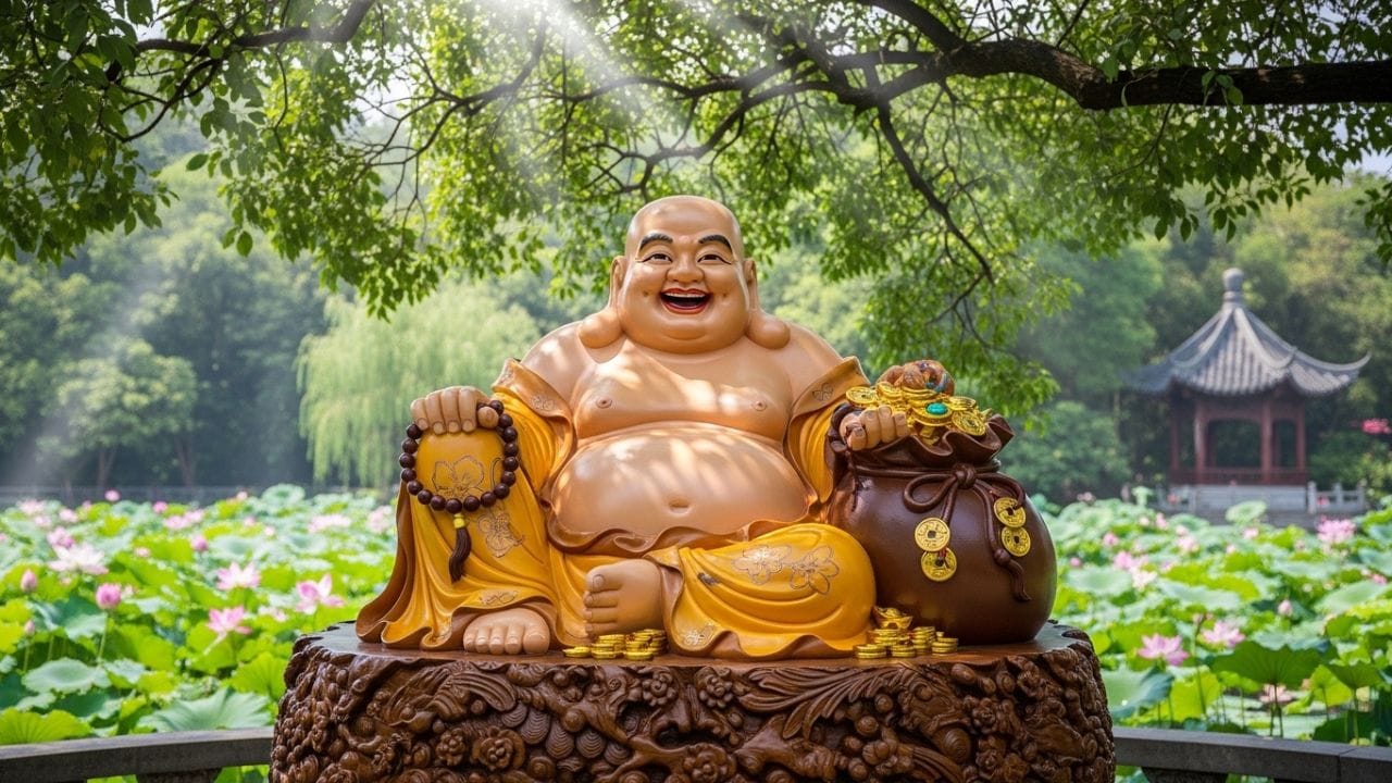 લાફિંગ બુદ્ધા (Laughing Buddha): લાફિંગ બુદ્ધા ધન અને સકારાત્મક ઉર્જાનું પ્રતીક છે. ધનથી ભરેલી પોટલીવાળા લાફિંગ બુદ્ધાને ઘરની દક્ષિણ-પૂર્વ દિશામાં (ધન કોણ) રાખવા જોઈએ. ધ્યાન રાખો કે મૂર્તિનું મુખ મુખ્ય દ્વાર તરફ હોય. તેને રોજ સાફ કરવાથી આર્થિક અવરોધો દૂર થાય છે.