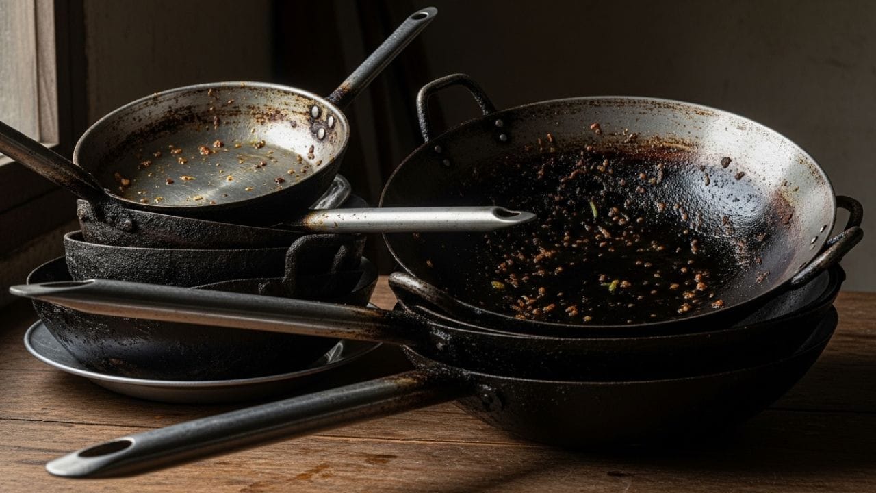 બેકિંગ સોડા અને વિનેગર (સરકો)- જો તમે ઈચ્છો તો કડાઈને ચમકાવવા માટે બેકિંગ સોડા, વિનેગર અને લીંબુનો ઉપયોગ કરી શકો છો. વધુમાં, જે વાસણને સાફ કરવાનું હોય તેમાં પાણી, બેકિંગ સોડા, લીંબુ અથવા વિનેગર નાખીને ઉકાળો. હવે સ્ક્રબર (કૂચા) ની મદદથી ઘસીને કાળાશ દૂર કરી લો.