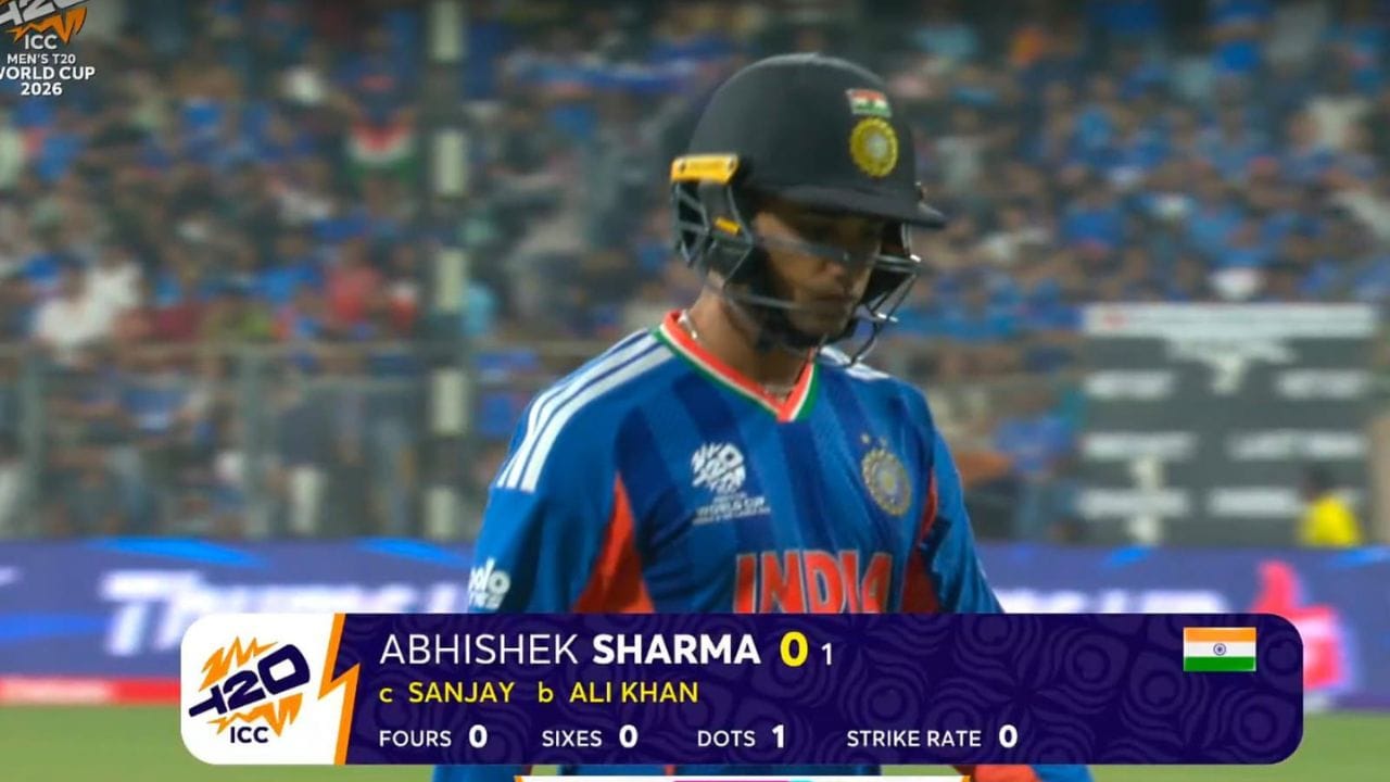 અભિષેક શર્મા USA સામેની તેની પહેલી જ મેચમાં ગોલ્ડન ડક પર આઉટ થયો હતો.  