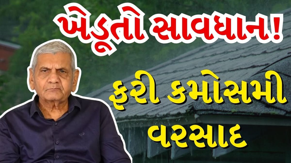 Breaking News : ખેડૂતો ALERT ! ફેબ્રુઆરીમાં કમોસમી વરસાદની અંબાલાલ પટેલની મોટી આગાહી જુઓ Video