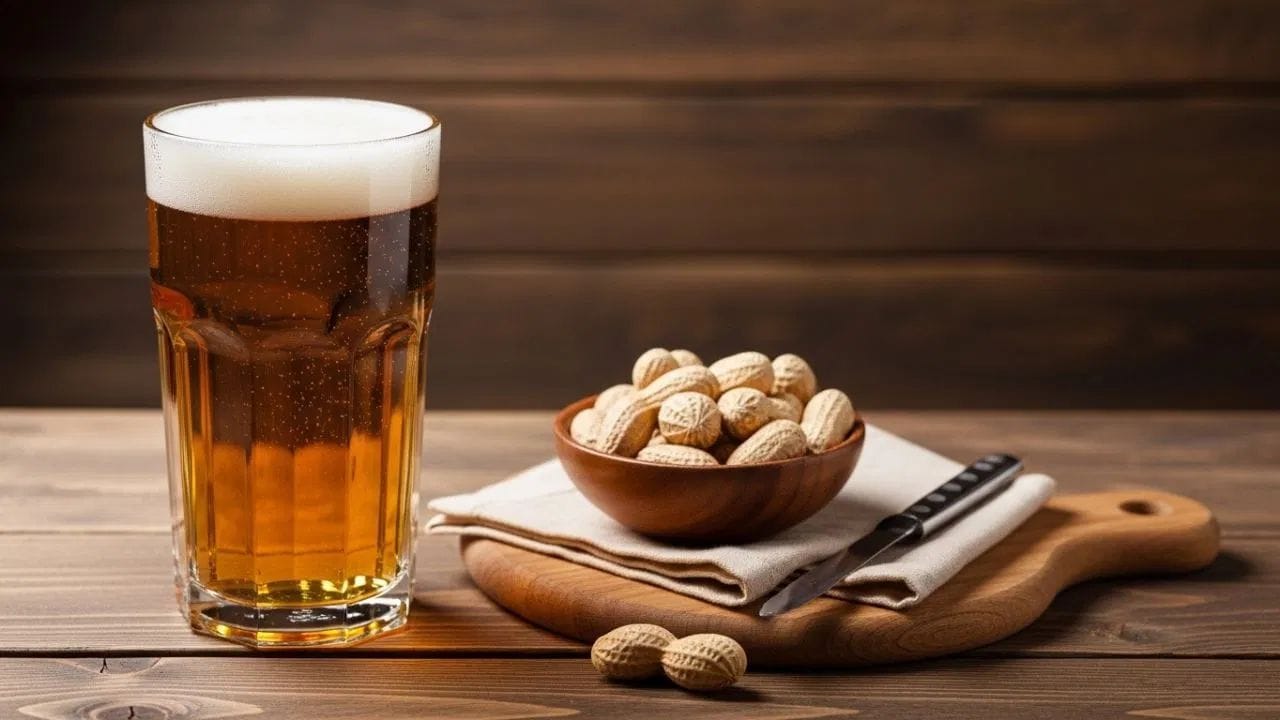 રિસર્ચ ગેટ (Research Gate) નામની વેબસાઇટ પર બ્રાઝિલિયન સંશોધક લુઇઝ પરેરાના હવાલાથી બિયરમાં મગફળીના તરવા અથવા નાચવા વિશે જણાવવામાં આવ્યું છે. સંશોધકો જણાવે છે કે, મગફળી બિયરની તુલનામાં વધુ ઘટ્ટ (Dense) હોવાથી તે પહેલા ગ્લાસના તળિયે બેસી જાય છે, ત્યારબાદ દરેક મગફળી એક 'ન્યુક્લિએશન સાઇટ' (Nucleation site) બની જાય છે.