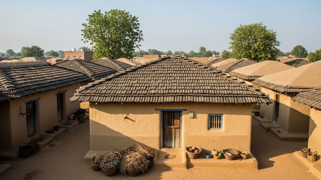 આવા જ અનોખા ગામોમાંથી એક છે દેવમાલી ગામ, જે રાજસ્થાન રાજ્યમાં આવેલું છે. આ ગામની સૌથી ખાસ વાત એ છે કે અહીં આજે પણ મોટા પ્રમાણમાં માટીના ઘરો જોવા મળે છે. આધુનિક સુવિધાઓ ઉપલબ્ધ હોવા છતાં, ગામલોકો પરંપરાગત છાપરાવાળા મકાનોમાં રહેવાનું પસંદ કરે છે, જે આ ગામને અનોખી ઓળખ આપે છે. ( Credits: AI Generated )