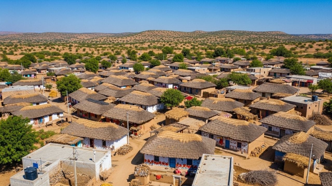 દેવમાલી ગામ બેવર જિલ્લો વિસ્તારમાં આવેલું છે અને અહીં મુખ્યત્વે ગુર્જર સમુદાયના લોકો વસે છે. વર્ષોથી તેઓ માટીથી બનેલા મકાનોમાં રહે છે, જેમાં કુદરતી ઠંડક રહેતી હોવાથી ગરમીમાં પણ આરામદાયક વાતાવરણ મળે છે. આ ઘરો માત્ર રહેઠાણ નથી, પરંતુ ગામની પરંપરા અને સંસ્કૃતિનું પ્રતિક છે. ( Credits: AI Generated )