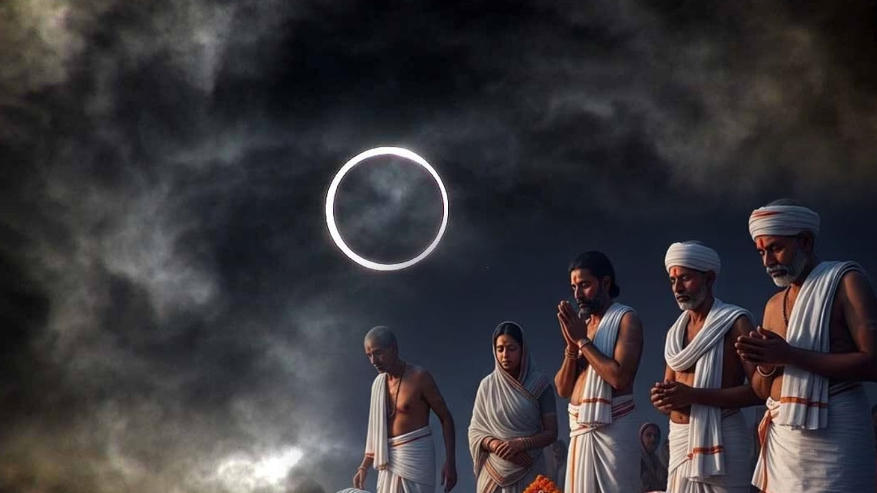 ધાર્મિક માન્યતાઓ : ગ્રહણ દરમિયાન પૂજા-પાઠ, શુભ કાર્ય અથવા નવા કામની શરૂઆત ટાળવાની પરંપરા છે.