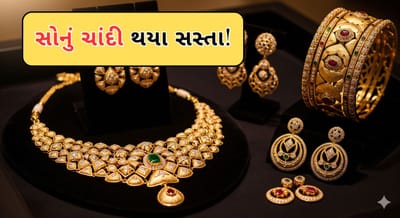 ડોલરમાં મજબૂતી અને ભૂ-રાજકીય તણાવ ઓછો થવાના સંકેતોને કારણે આજે સતત ત્રીજા દિવસે સોના અને ચાંદીએ પોતાની ચમક ગુમાવી છે. સ્થિરતાના દિવસ પછી, રાજધાની દિલ્હીમાં સતત બે દિવસમાં 24 કેરેટ સોનાના દસ ગ્રામના ભાવ ₹3560 અને 22 કેરેટ સોનાના ભાવ ₹3260 ઘટ્યા છે.