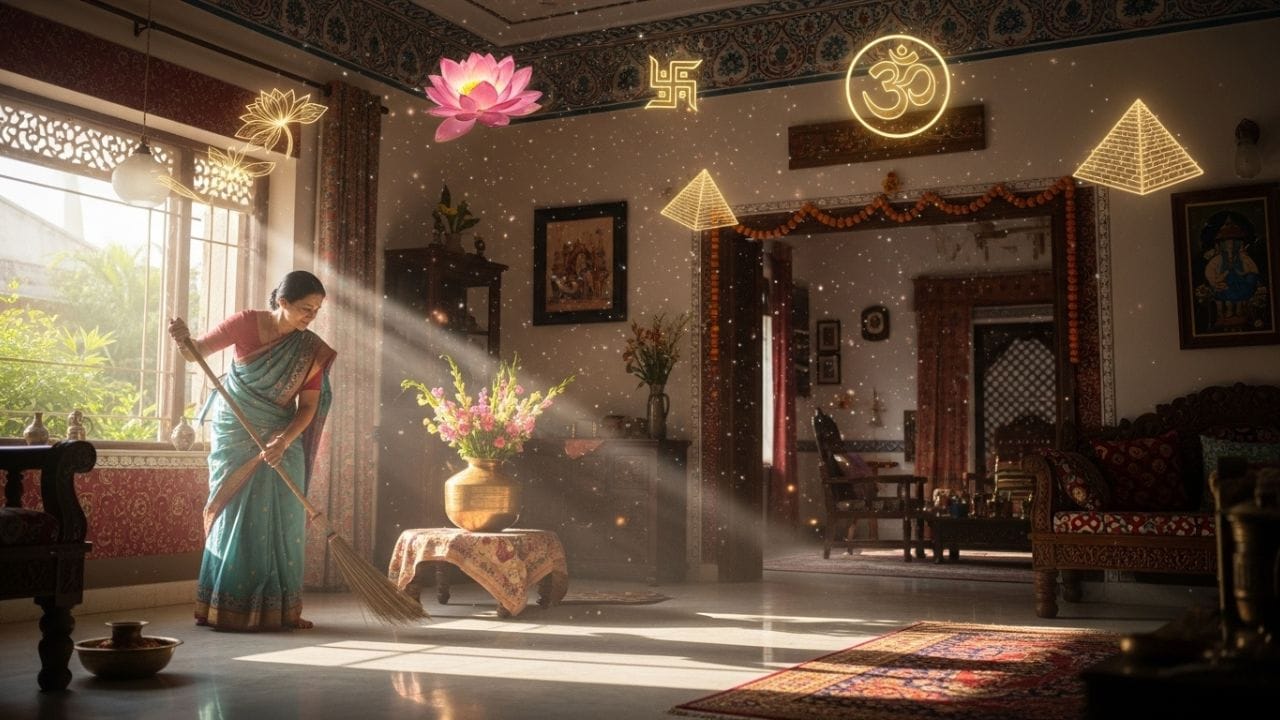 ઘરની સફાઈ કરો: હોળાષ્ઠક શરૂ થવા પહેલા ઘરની સંપૂર્ણ સફાઈ કરો, બાંધકામ, પેઈન્ટિંગ અથવા મોટા રિપેર કામગીરી પૂર્ણ કરો. આ પગલું તમને નકારાત્મક ઊર્જાથી રક્ષિત રાખે છે. (Image Credit source: AI)