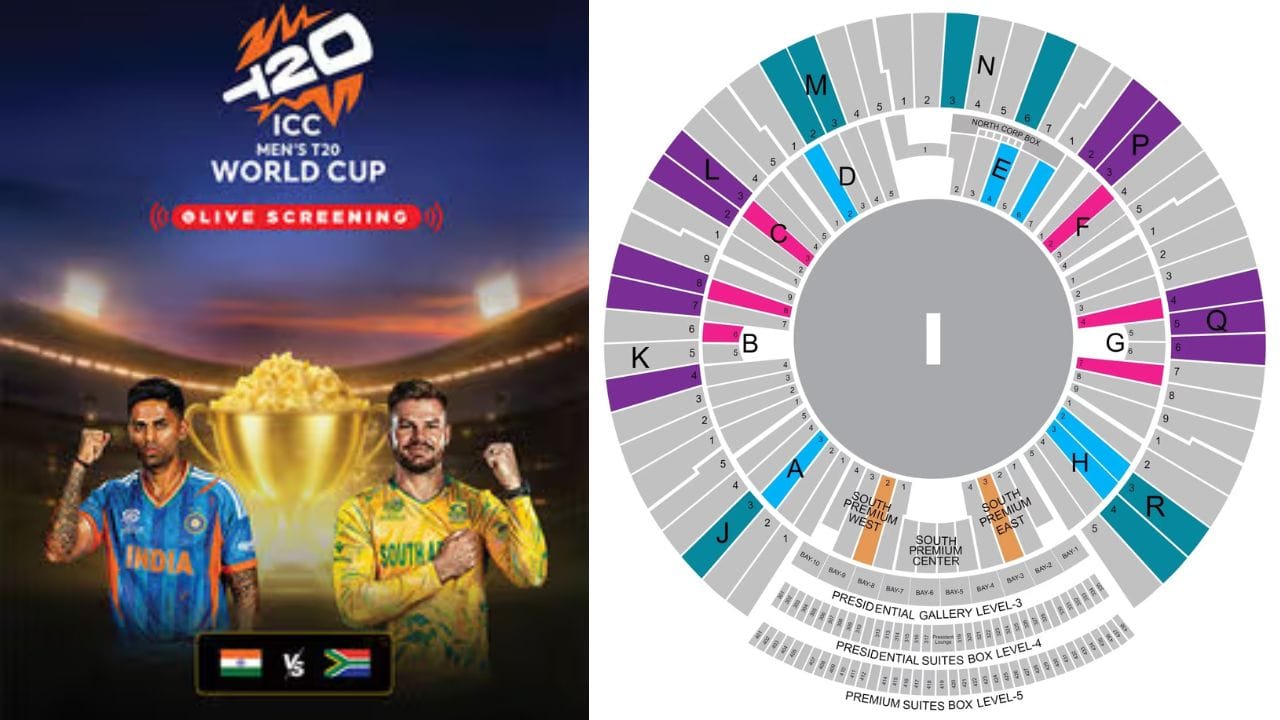 ભારત-દક્ષિણ આફ્રિકા સુપર-8 મેચ માટે ટિકિટ દર્શકો BookMyShow ની વેબસાઇટ અથવા મોબાઇલ એપ દ્વારા સરળતાથી ટિકિટ બુક કરી શકે છે. બુકિંગ પ્રક્રિયા સરળ અને ઝડપી છે.