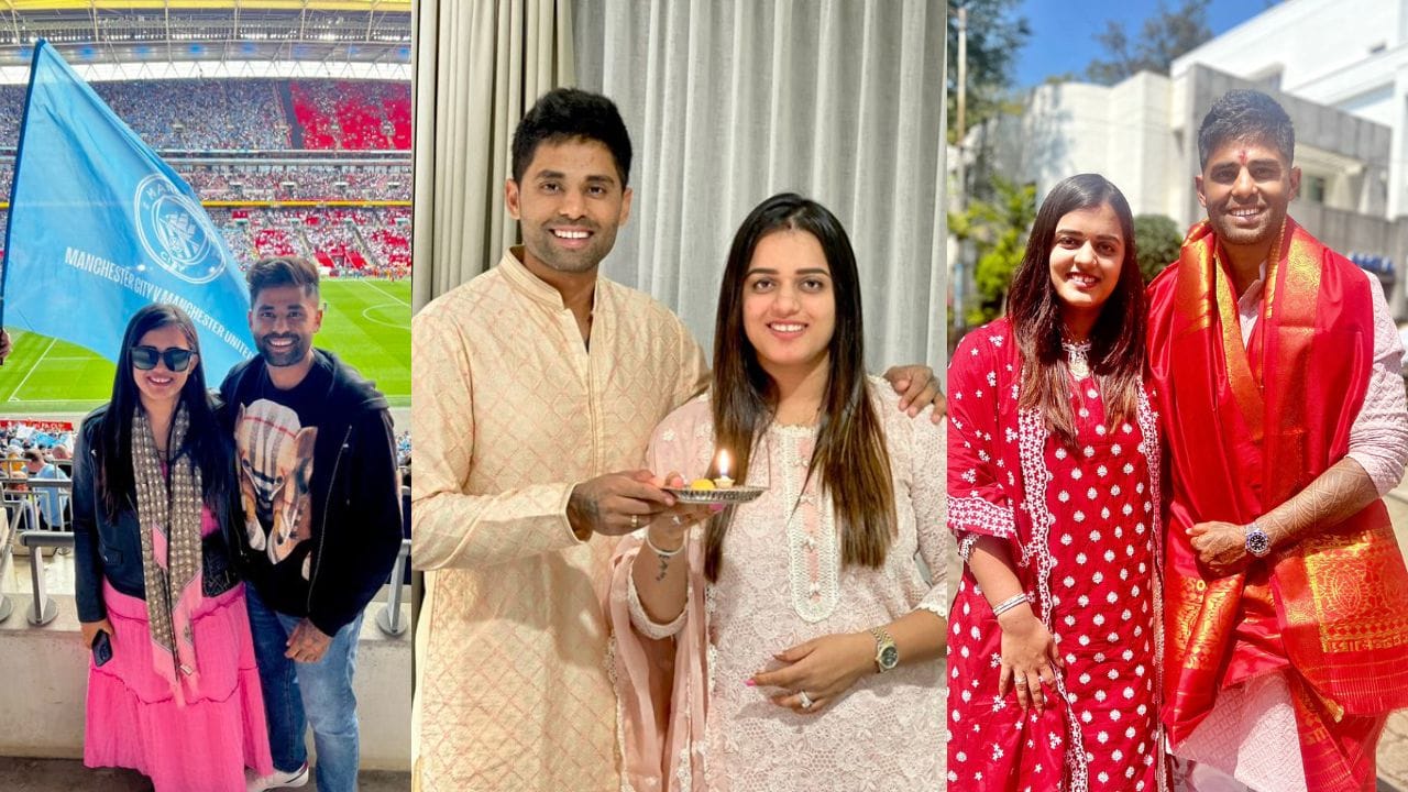  સૂર્યકુમાર યાદવની પત્નીનું નામ દેવિશા શેટ્ટી છે. દેવિશા ડાન્સર કોચ અને સોશિયલ મીડિયા ઈન્ફ્યુલન્સર છે. દેવિશા અને સૂર્યકુમાર યાદવની મુલાકાત 2012માં મુંબઈમાં થઈ હતી. 2016માં બંન્ને લગ્નના બંધનમાં બંધાયા હતા.દેવિશા મેચ દરમિયાન સૂર્યકુમાર યાદવને સપોર્ટ કરે છે.