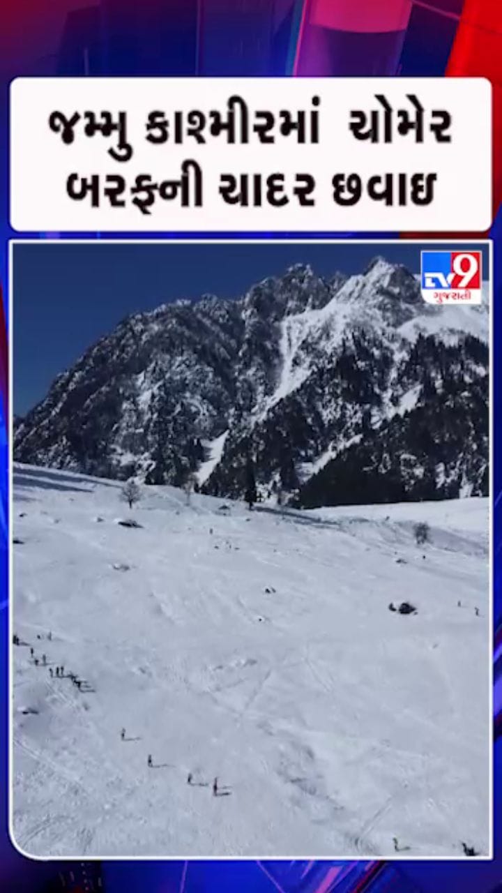 રોડ રસ્તા પર બરફના થર જામ્યા