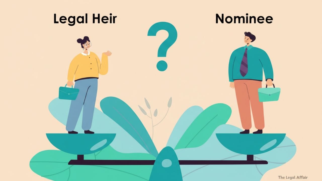 એવામાં અહીં જ સૌથી મોટી મૂંઝવણ ઊભી થાય છે. નોમિની એ વ્યક્તિ છે કે, જેને સંસ્થા પૈસા આપે છે. કાનૂની વારસદાર એ વ્યક્તિ છે કે, જેને કાયદા મુજબ પૈસા પોતાની પાસે રાખવાનો અધિકાર હોય છે. જો નોમિની અને કાનૂની વારસદાર એક જ વ્યક્તિ હોય, તો કોઈ સમસ્યા આવતી નથી પરંતુ જો બંને અલગ હોય, તો વિવાદની શક્યતા વધી જાય છે. આવા સંજોગોમાં નોમિનીને પૈસા મળ્યા પછી પણ તેણે તે કાનૂની વારસદારને આપવા પડી શકે છે. 