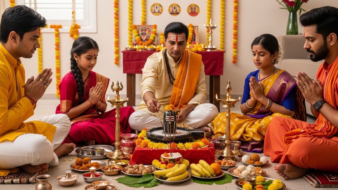 આ મહાશિવરાત્રી ખાસ છે કારણ કે આ દિવસે અનેક શુભ યોગો એકસાથે કાર્યરત ગણાય છે. આ દિવસે પ્રીતિ, આયુષ્માન, સૌભાગ્ય, સાધ્ય, શિવ, શુક્લ, શોભન, સર્વાર્થસિદ્ધિ, ચંદ્રમંગલ, ત્રિગ્રહી, રાજ અને ધ્રુવ જેવા 12 શુભયોગ એકસાથે સક્રિય થશે. સૂર્ય-બુધ-શુક્રના સંયોગથી અનેક રાજયોગો બનવાના સંકેત છે.  ( Credits: AI Generated )