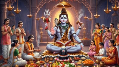 જ્યોતિષ મુજબ 15 ફેબ્રુઆરી 2026ની મહાશિવરાત્રી પર દુર્લભ ગ્રહસ્થિતિ બનશે, જે સદીઓ પછી જોવા મળે છે. એકથી વધુ શુભ યોગ અને રાજયોગ સાથે ખાસ ગ્રહ સંયોગ રચાતા આધ્યાત્મિક અને સકારાત્મક ઉર્જા વધશે. તેનો સારો લાભ ખાસ કરીને મેષ, સિંહ અને મકર રાશિના લોકો માટે આ સંયોગ લાભદાયક સાબિત થઈ શકે છે. ( Credits: AI Generated )