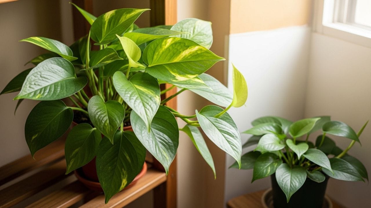 મની પ્લાન્ટ સારી રીતે વધે તે માટે દર મહિને એક વખત કાર્બનિક ખાતર આપો. તેને બારી નજીક રાખો પરંતુ સીધા સૂર્યપ્રકાશથી બચાવો. સાથે જ, શેવાળની લાકડી અથવા જાળીનો સહારો આપો અને આસપાસ થોડું ભેજવાળું વાતાવરણ જાળવો. ( નોંધ: અહીં આપવામાં આવેલી માહિતી પબ્લિક ડોમેન પરથી લેવામાં આવી છે, જે ફક્ત તમારી જાણકારી માટે છે.) ( Credits: AI Generated )