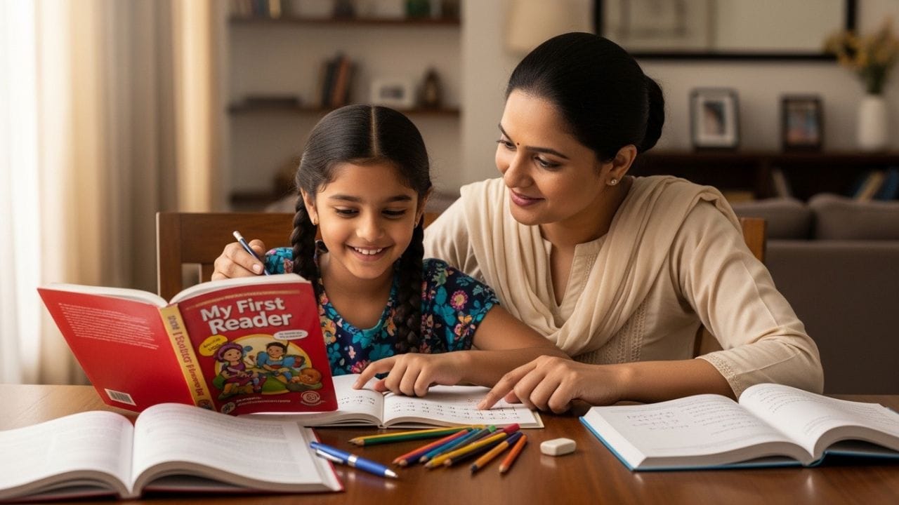 નાના ધ્યેયો નક્કી કરો: કેટલીકવાર બાળકો અભ્યાસ કરવાથી ભાગી જતા હોય છે. કારણ કે તેમને લાંબા અને મુશ્કેલ કાર્યો ભારે લાગે છે. આવી સ્થિતિમાં નાના ધ્યેયો નક્કી કરો. જેમ કે "આજે આપણે 10 પ્રશ્નો ઉકેલીશું" અથવા "આપણે આ વાર્તા વાંચીશું અને પછી 5 પ્રશ્નો કરીશું." નાના ધ્યેયો પૂર્ણ કરવાથી બાળકો વધુ ખુશ થાય છે અને તેમનો આત્મવિશ્વાસ વધે છે.