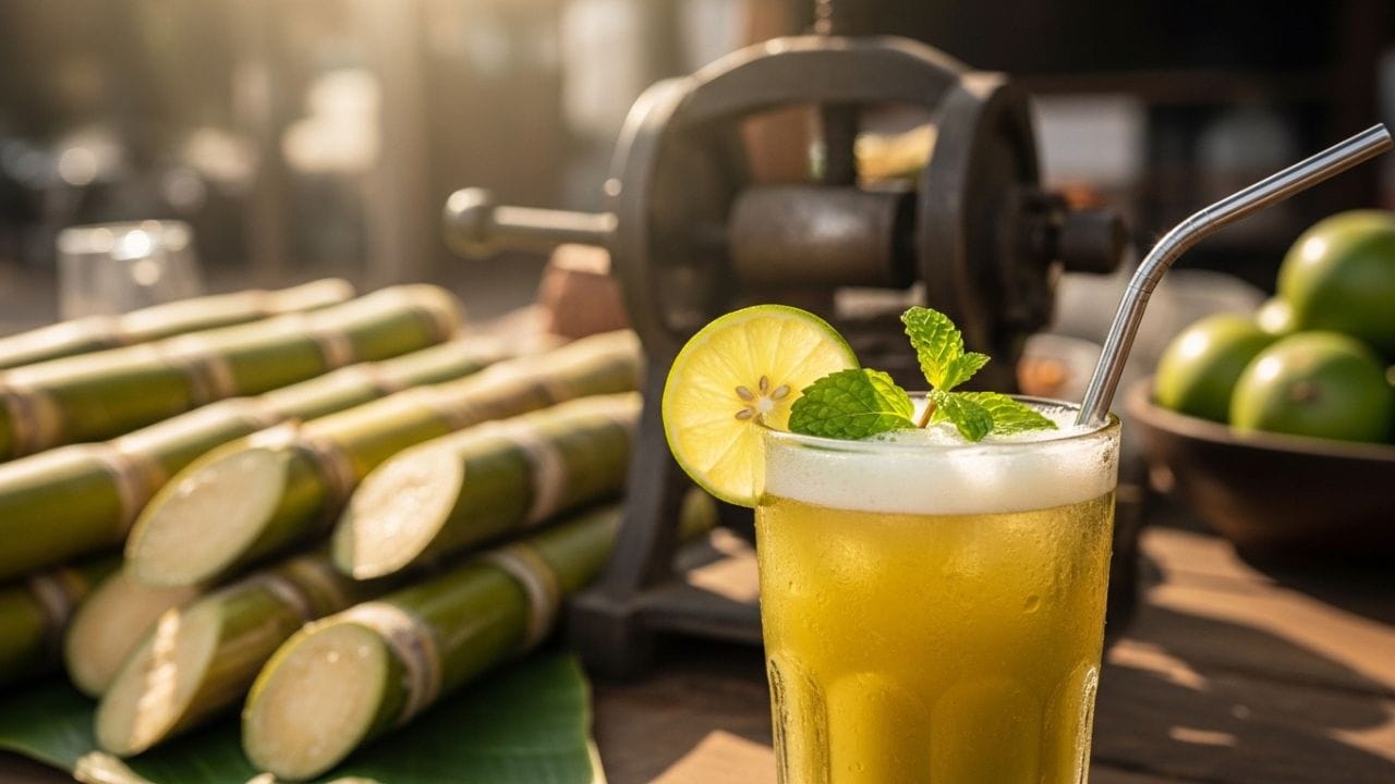 જો તાજગી અને હળવી ઉર્જા સાથે ગરમીમાં આરામ મેળવવો હોય, તો શેરડીનો રસ પસંદ કરવો વધુ સારું રહેશે. (Image Credit Source: AI)
